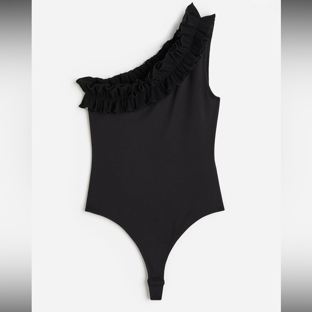 ONE-SHOULDER THONG BODYSUIT
